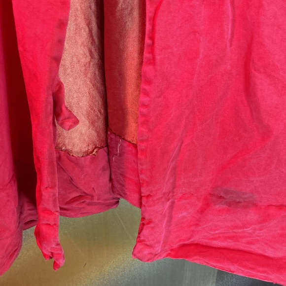 Vintage red satin Hong Kong‎ made swing coat 3/4 sleeves. 32” chest 352 - Picture 3 of 9